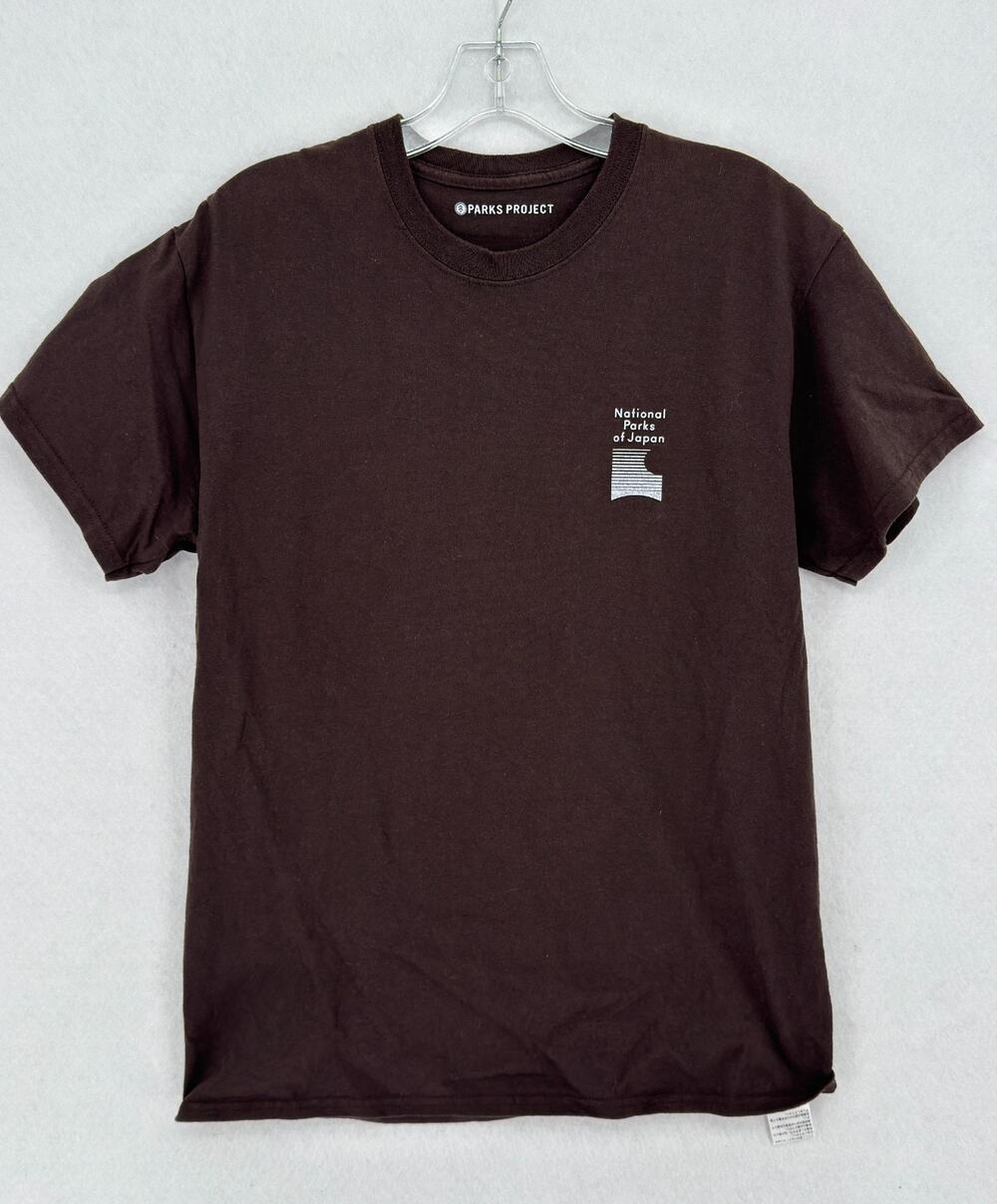 Parks Project National Parks of Japan Brown Graphic Crew Cotton T Shirt Sz M